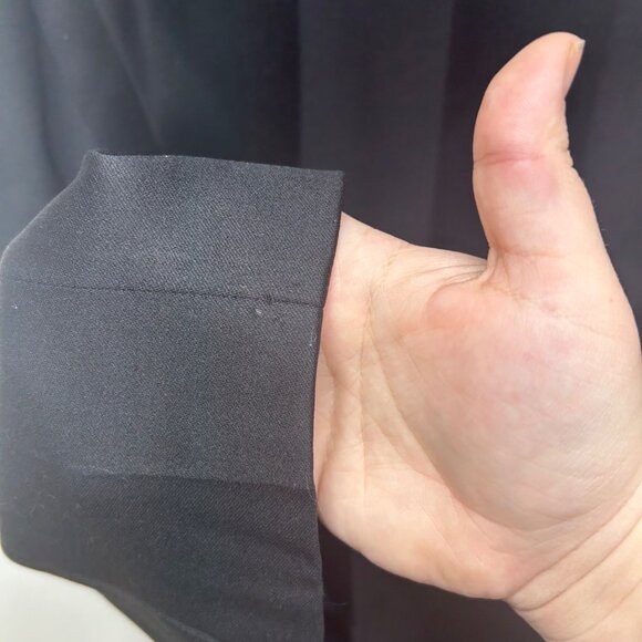 Burberrys Black Striped Wool Single-Button Blazer Jacket 14 - Picture 9 of 12